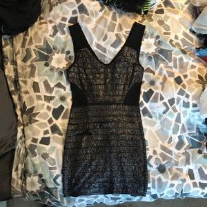 Mesh cutout mini dress